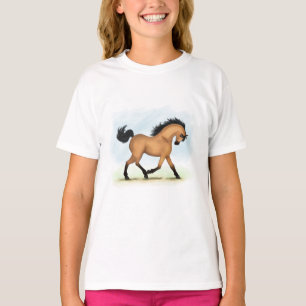 Trotting Buckskin Pferd T-Shirt