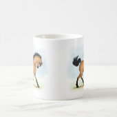 Trotting Buckskin Pferderaffe Kaffeetasse (Mittel)