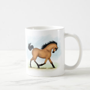 Trotting Buckskin Pferderaffe Kaffeetasse