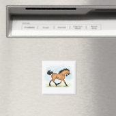 Trotting Buckskin Pferderaffe Magnet (In Situ (Geschirrspüler))