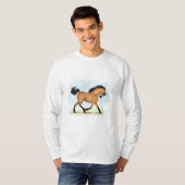 Trotting Buckskin Pferderaffe T-Shirt (Vorne ganz)