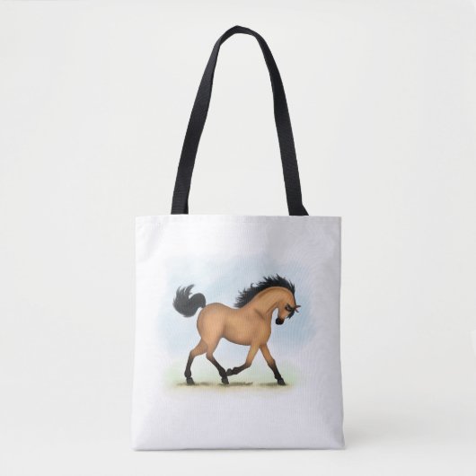 Trotting Buckskin Pferderaffe Tasche (Vorderseite)