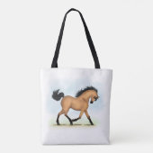 Trotting Buckskin Pferderaffe Tasche (Rückseite)