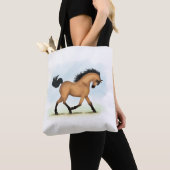 Trotting Buckskin Pferderaffe Tasche (Von Nahem)