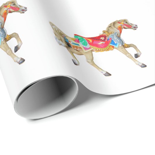 Trotting Carousel Horse Geschenkpapier (Rolleneckpunkt)