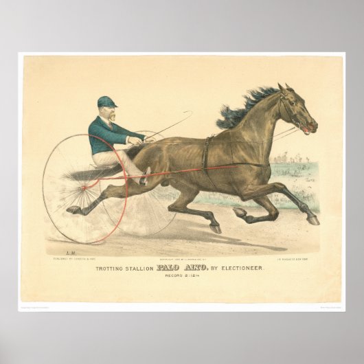 Trotting-Hengst Palo Alto von Electioneer (1791A) Poster (Vorne)