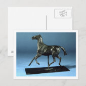 Trotting Horse (Bronze) Postkarte (Vorne/Hinten)