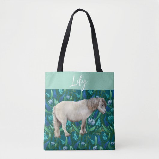 Trotting off to practice horse Tote Tasche (Vorderseite)