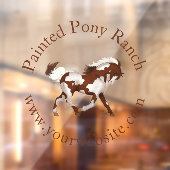 Trotting Overo Skewbald Paint Horse Custom Logo Fensteraufkleber (Blatt 2)