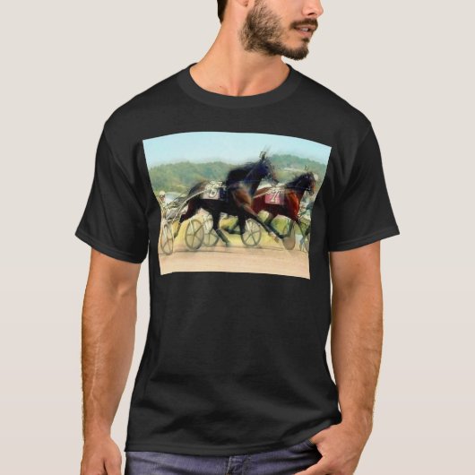 trotting Power-Pferdelaufen T-Shirt (Vorderseite)