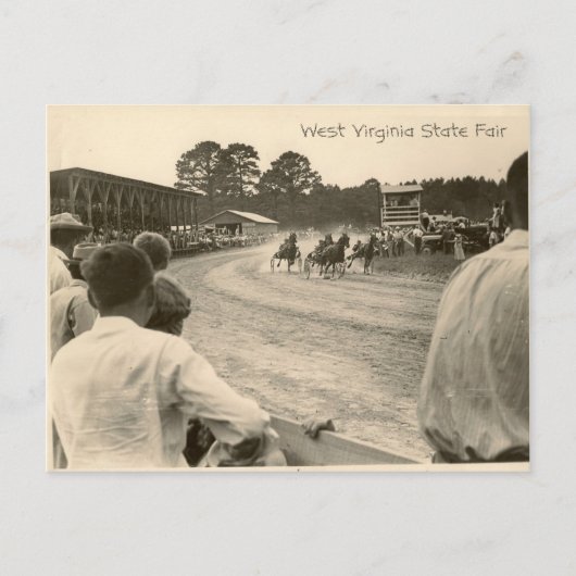 Trotting-Rennen, West Virginia Staat Fair Postkarte (Vorderseite)