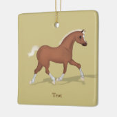 Trotting Sorrel Gaits of the Horse Reittier Keramikornament (Links)
