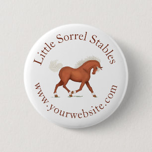 Trotting Sorrel Pferde Kreislauf Button