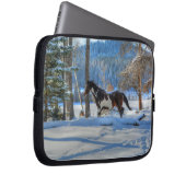 Trottoire Pinto Paint Stallion & Winter Snows Laptopschutzhülle (Vorne Rechts)