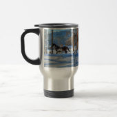 Trottoire Pinto Paint Stallion & Winter Snows Reisebecher (Links)