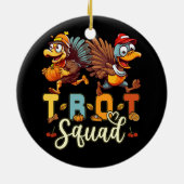 TrottSquad Erntedank Türkei Trot 5K Running Mar Keramik Ornament (Hinten)