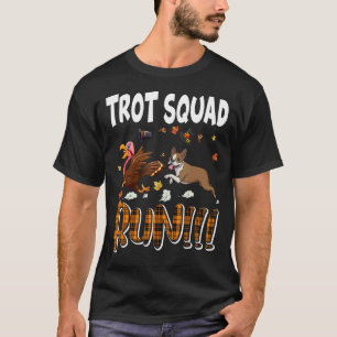 TrottSquad läuft Kariert Boston Terrier mit Turke T-Shirt