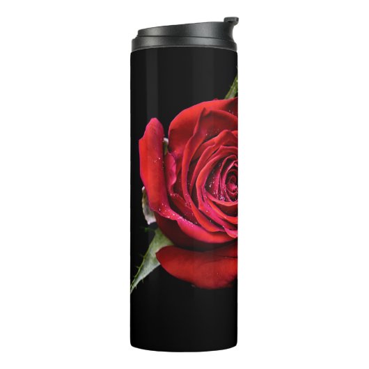 Trotz der Odds Rote Rose tumbler Thermosbecher (Nach links gedreht)