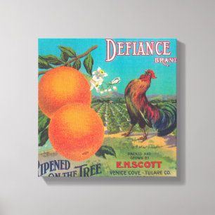 Trotz orange LabelVenice Bucht, CA Leinwanddruck