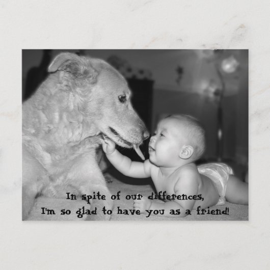 Trotz unserer Unterschiede bin ich so gl... Postkarte (Vorderseite)