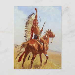 „Trotz“ Western Art von Frederic Remington Postkarte