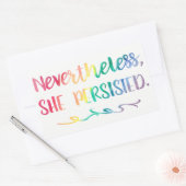 Trotzdem beharrt sie auf Regenbogenfarben Rechteckiger Aufkleber (Umschlag)