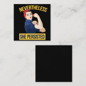 Trotzdem beharrt sie quadratische visitenkarte (Vorne/Hinten)