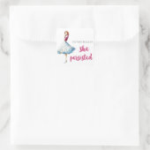 Trotzdem beharrte sie auf Fabulous Gal Quadratischer Aufkleber (Tasche)