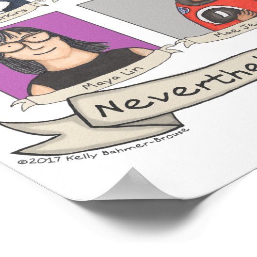 Trotzdem beharrte sie auf Plakaten Poster (Ecke)