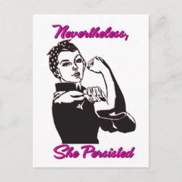Trotzdem beharrte sie auf Rosie Riveter Postcard Postkarte