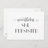 Trotzdem beharrte sie auf Zitat Postkarte (Vorne/Hinten)