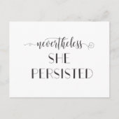 Trotzdem beharrte sie auf Zitat Postkarte (Vorderseite)