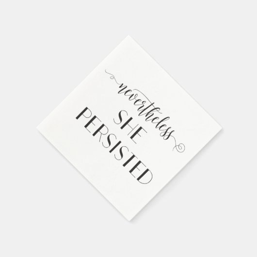 Trotzdem beharrte sie auf Zitat Serviette (Ecke)