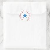 Trotzdem beharrte sie darauf. | Blue Star Runder Aufkleber (Tasche)