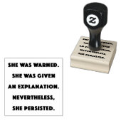 Trotzdem beharrte sie darauf. gummistempel (Stempel)