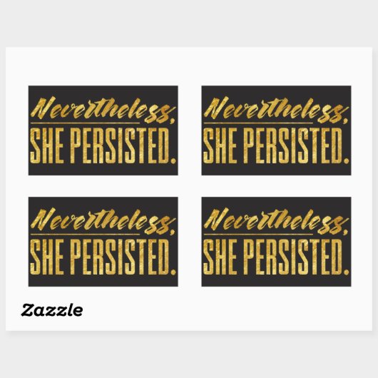 Trotzdem beharrte sie darauf rechteckiger aufkleber (Blatt)