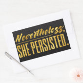 Trotzdem beharrte sie darauf rechteckiger aufkleber (Umschlag)