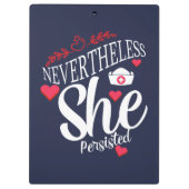 Trotzdem beharrte sie klemmbrett (Rückseite)