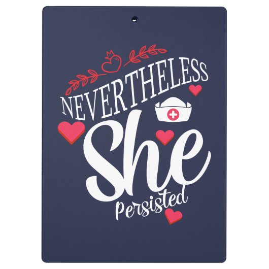 Trotzdem beharrte sie klemmbrett (Rückseite)