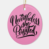 Trotzdem beharrte sie Lettered Ornament (Links)