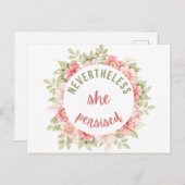 Trotzdem beharrte sie postkarte (Vorne/Hinten)