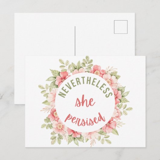 Trotzdem beharrte sie postkarte (Vorne/Hinten)