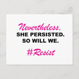 Trotzdem beharrte sie, so werden wir schwarz rosa postkarte