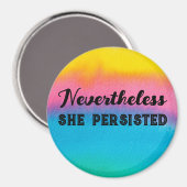 Trotzdem behielt sie den Regenbogen der Wasserfarb Magnet (Vorderseite/Rückseite)