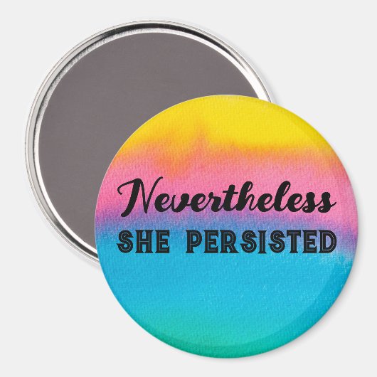 Trotzdem behielt sie den Regenbogen der Wasserfarb Magnet (Vorderseite/Rückseite)