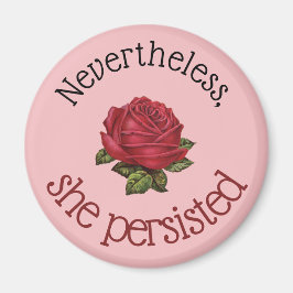 Trotzdem behielt sie die schicke Vintage Rosa Rose Magnet