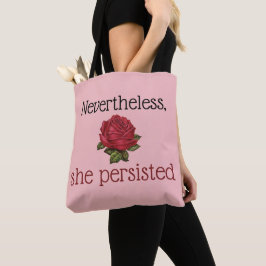 Trotzdem behielt sie die schicke Vintage Rosa Rose Tasche