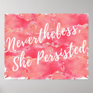 Trotzdem behielt sie Poster bei