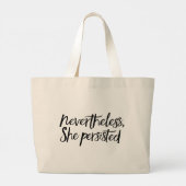 Trotzdem behielt sie schwarz bei jumbo stoffbeutel (Rückseite)