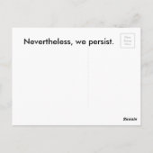 Trotzdem bestehen wir nach der Postkarte fort (Rückseite)